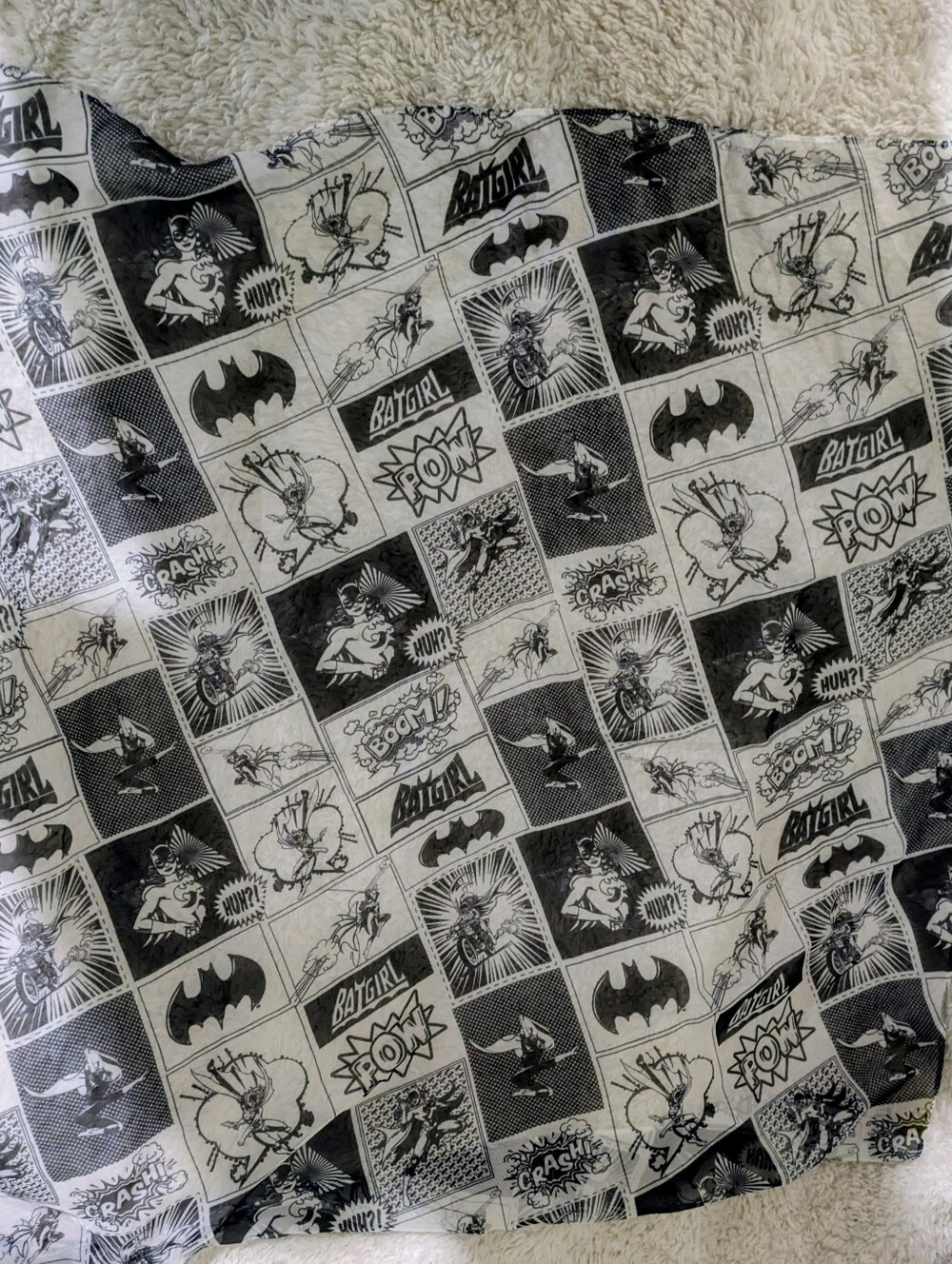 Batgirl Black And White Head Scarf